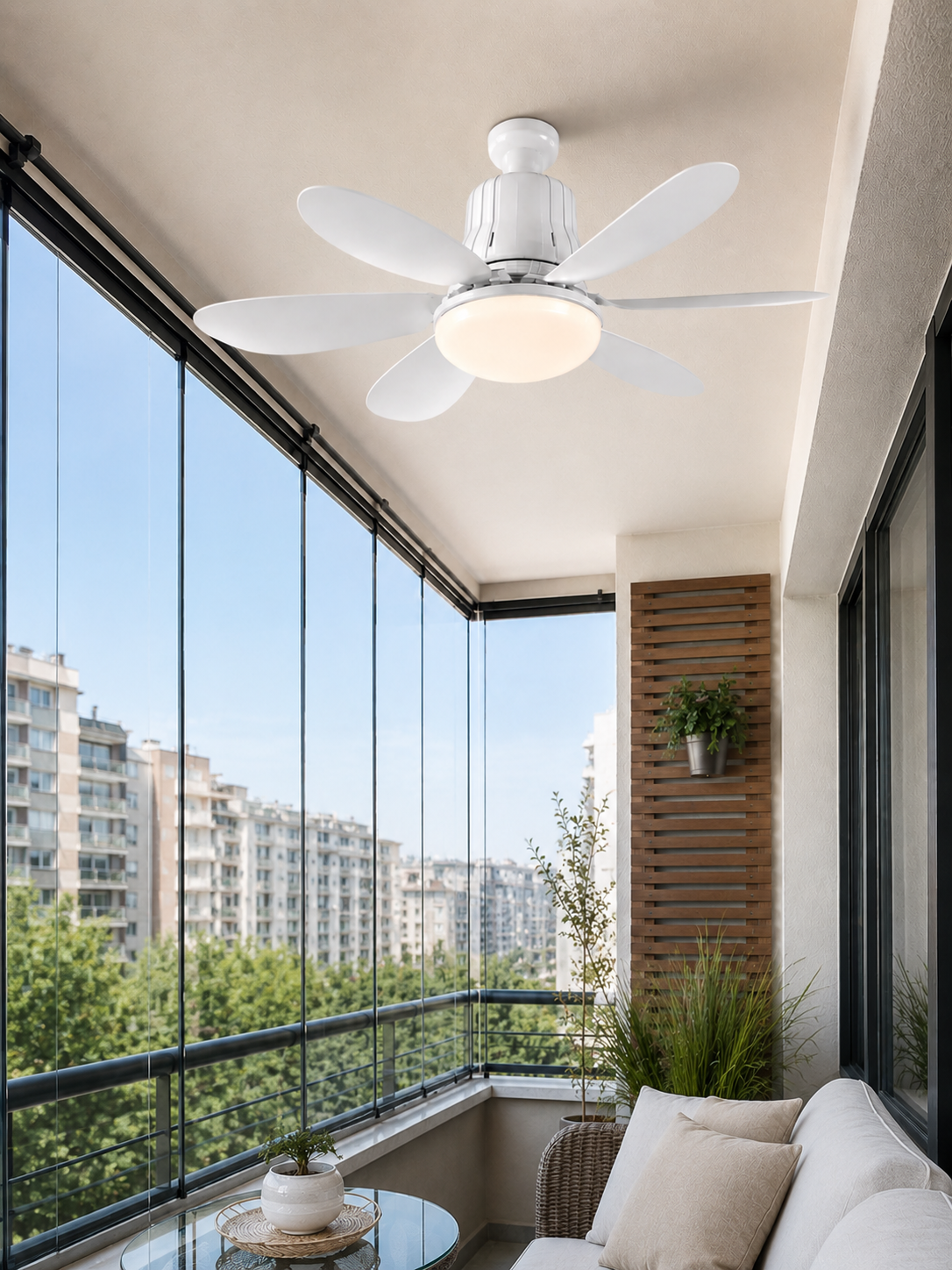 LED Ceiling Fan - 6-Blade 60W