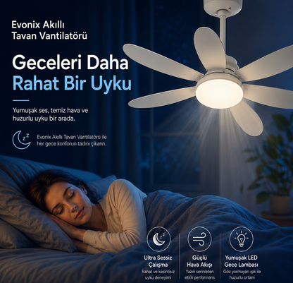 LED Ceiling Fan - 6-Blade 60W